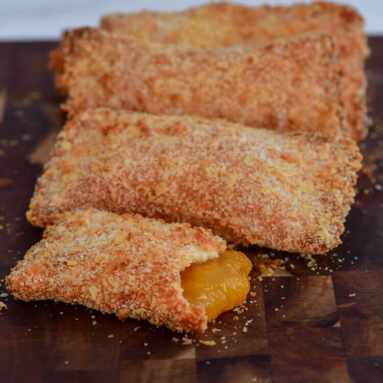 air fried peach mango pie