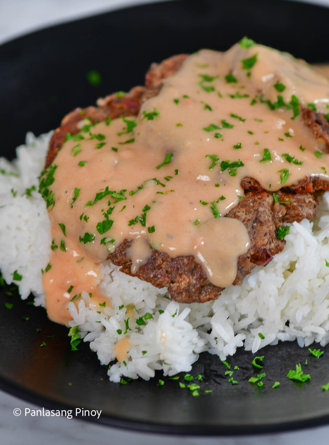 burger steak sardinas