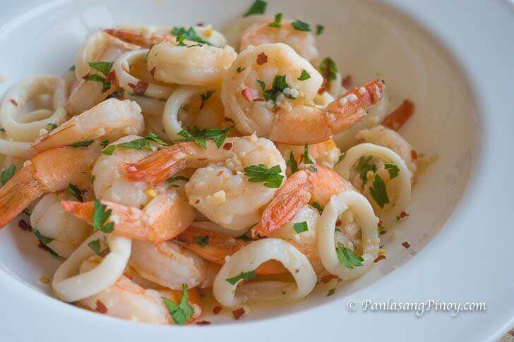 Butter Garlic Shrimp and Squid