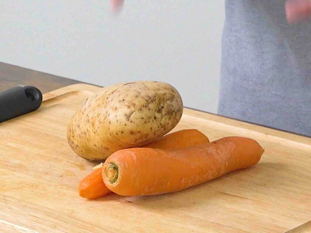 potato and carrots