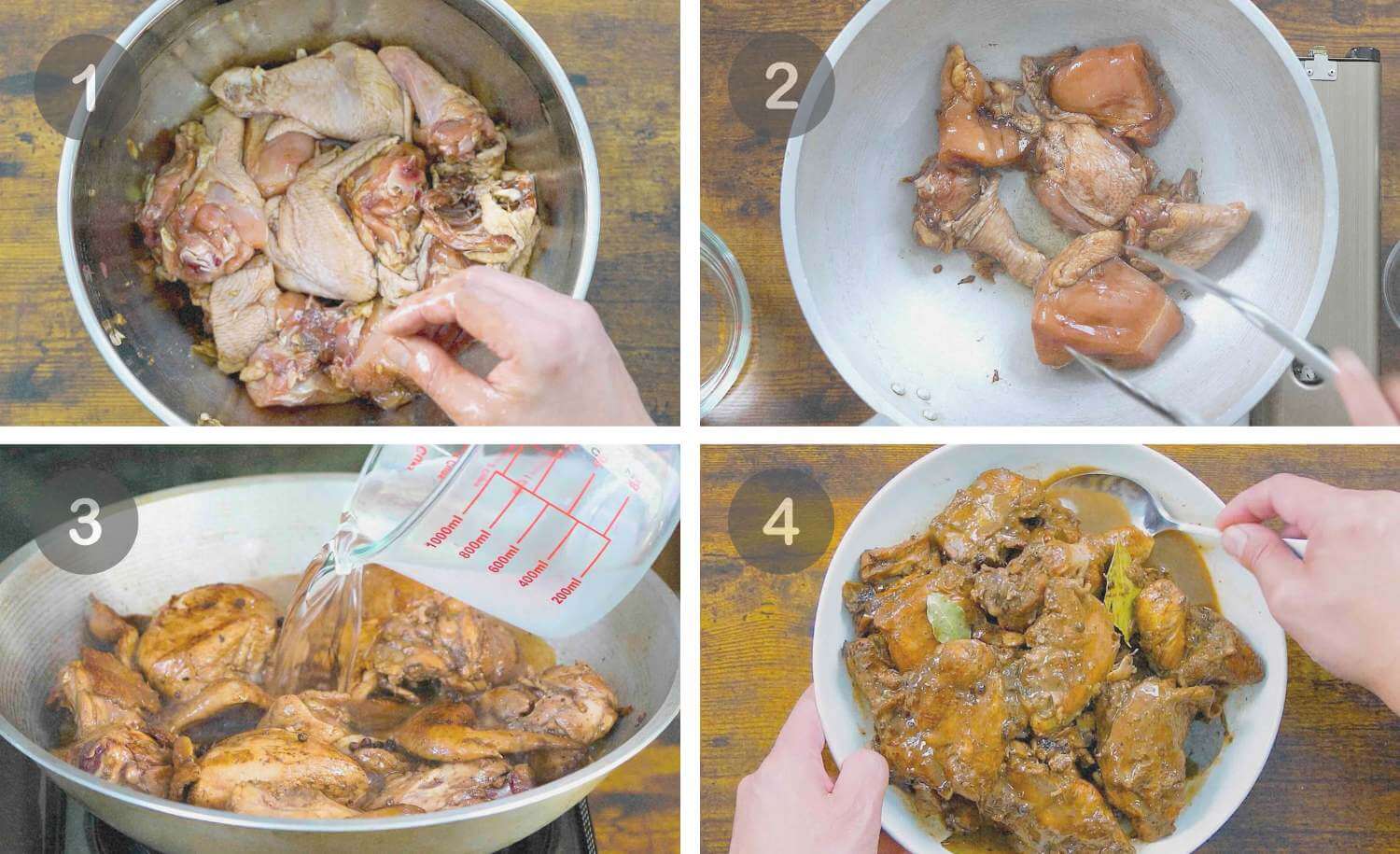 Chicken Adobo Cooking Steps