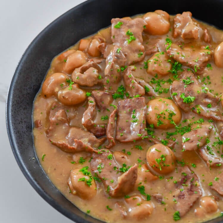 creamy beef with mushroom recipe