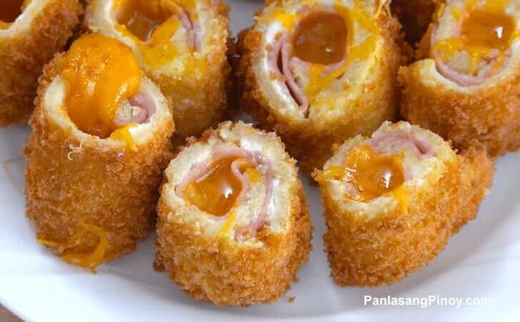 Deep Fried Ham and Cheese Roll