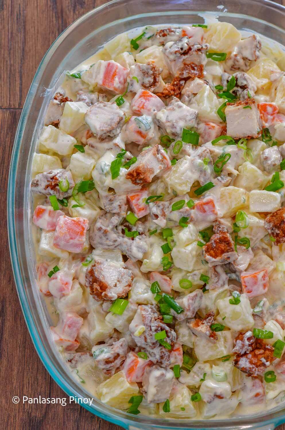 Easy Fried Chicken Potato Salad