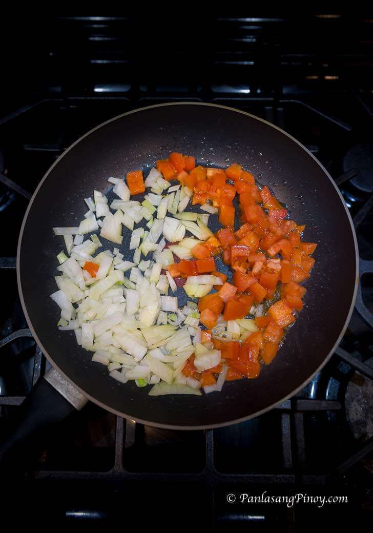 Filipino Omellete Onion and Tomato