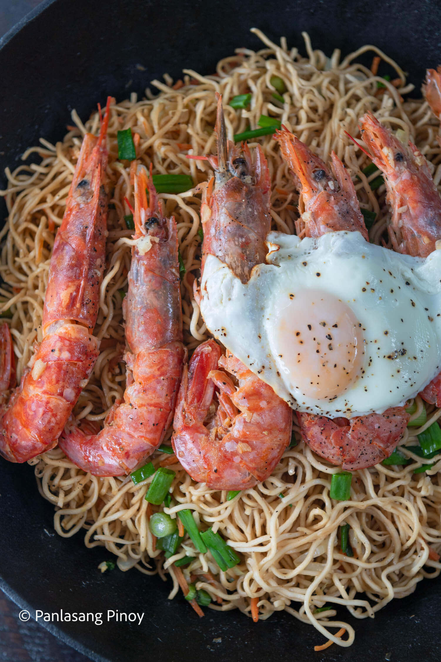 Garlic Butter Shrimp Pancit Canton Recipe