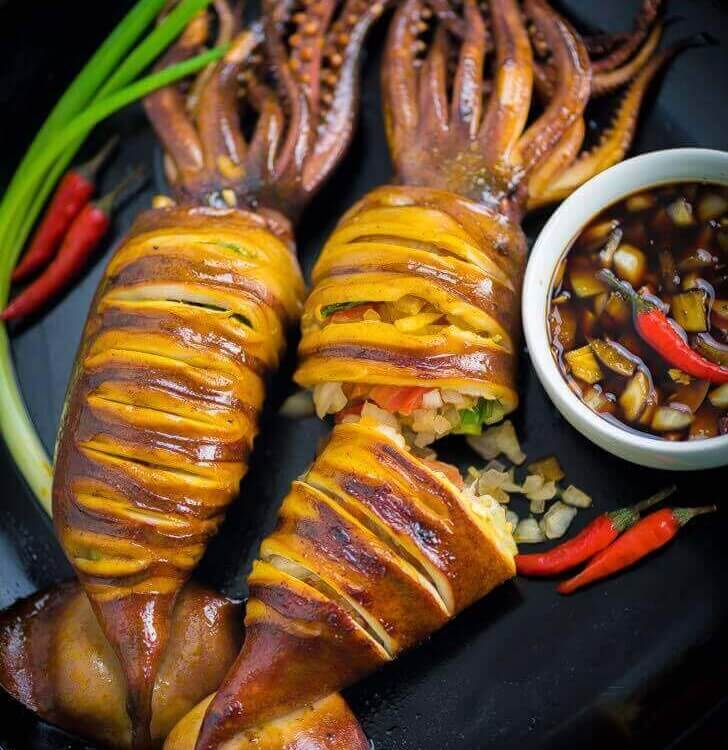 Grilled Stuffed Squid - Pusit