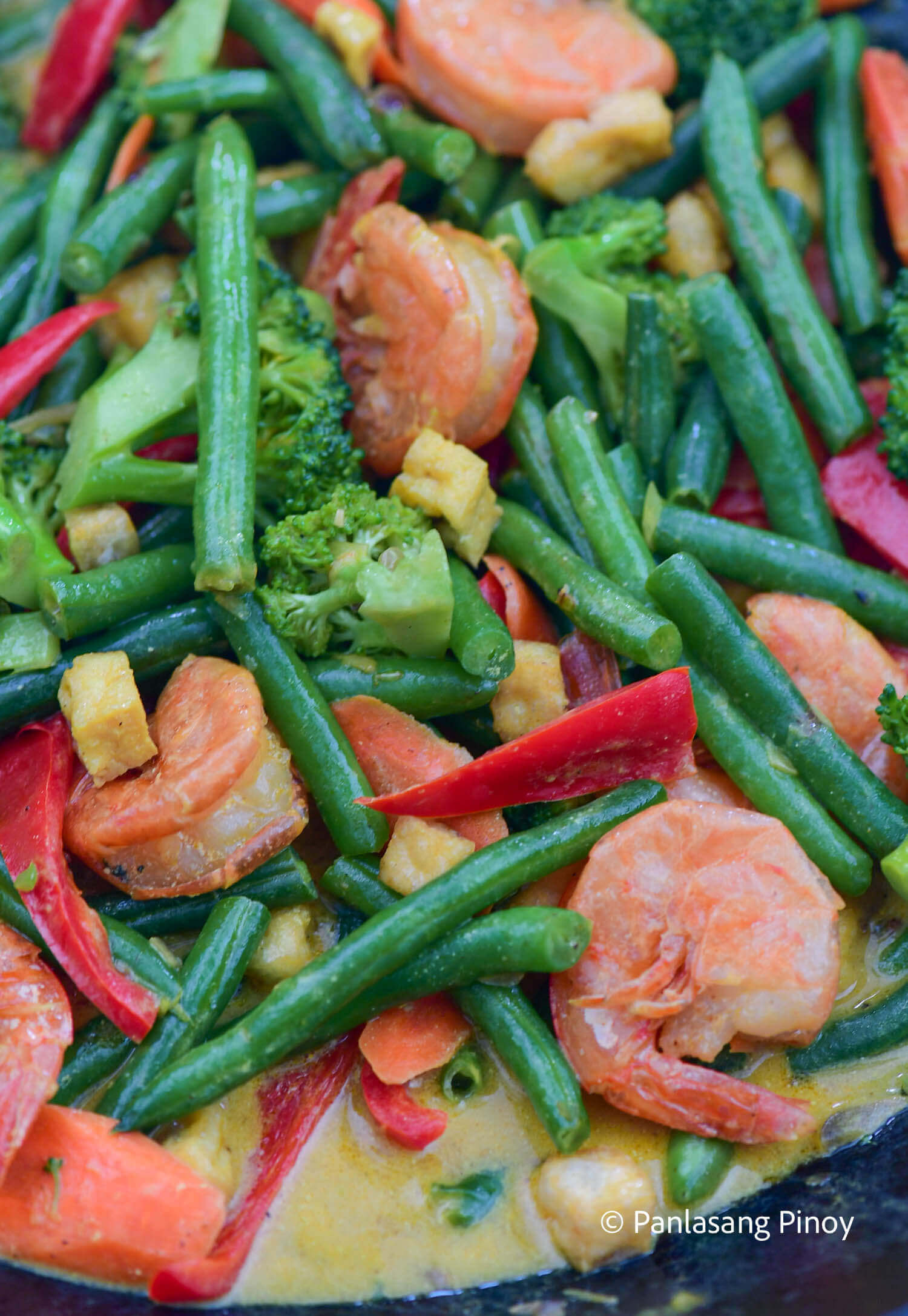 Healthy Ginataang Gulay with Shrimp