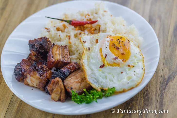 How to Cook Liempo Sinangag at Itlog Meal