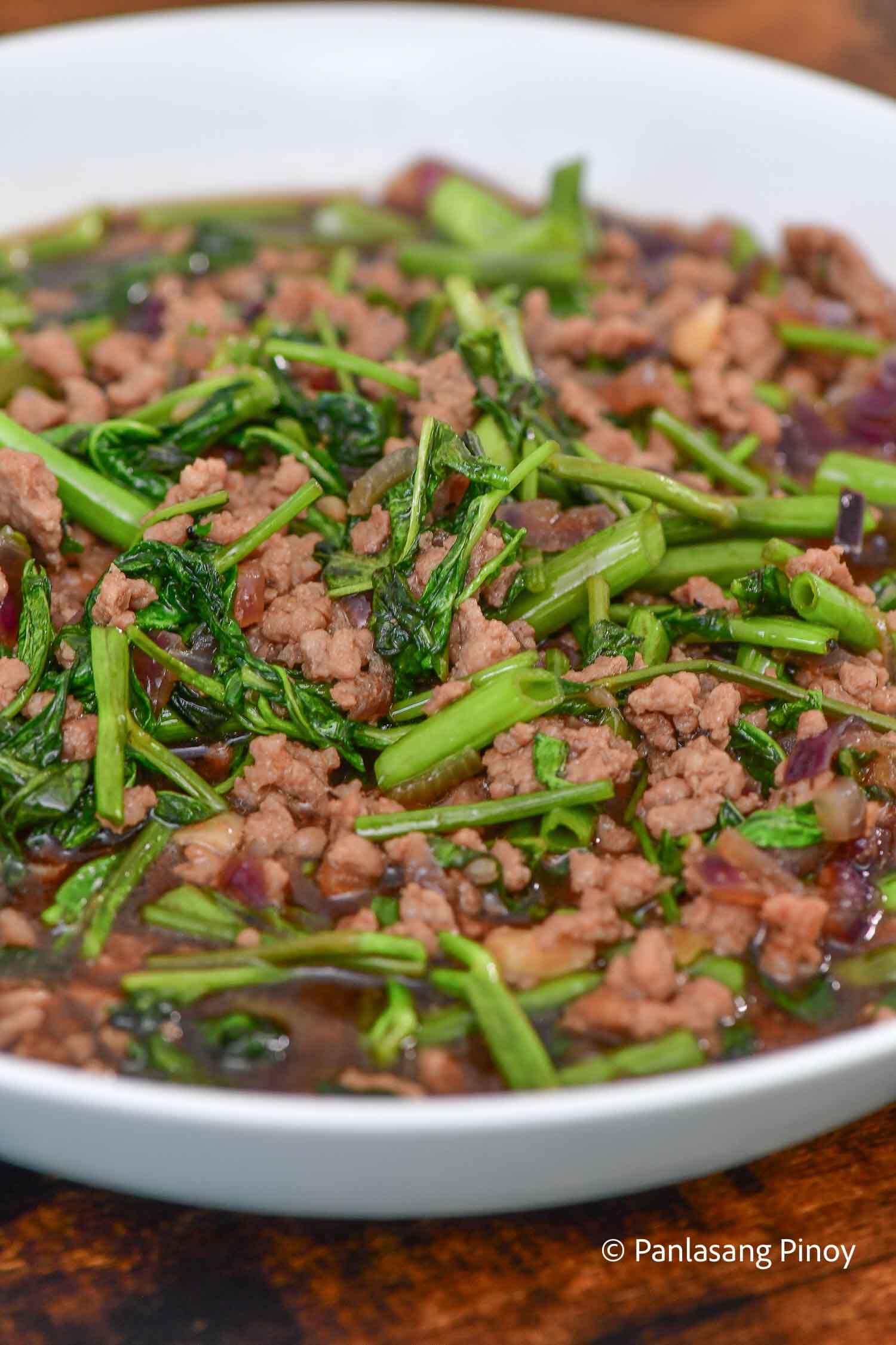 kangkong in oyster sauce