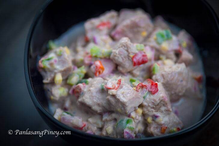 Kilawing Tuna with Coconut Cream