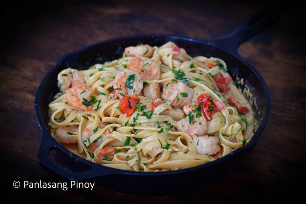 Lemon Garlic Shrimp Pasta