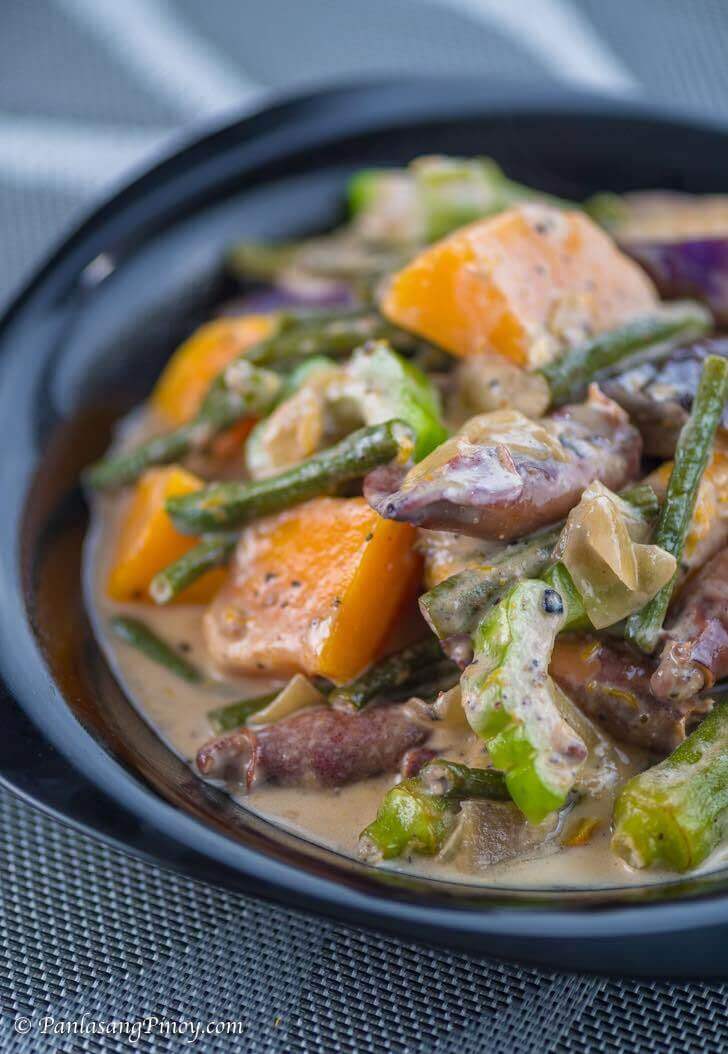 Pinakbet with Squid in Coconut Milk