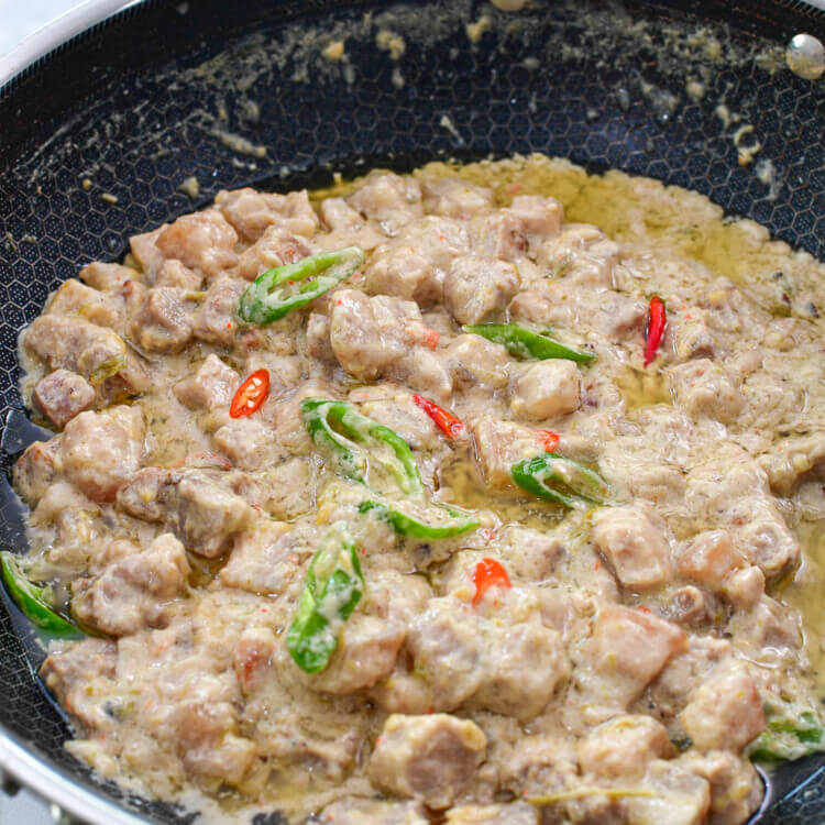 Pork in coconut milk