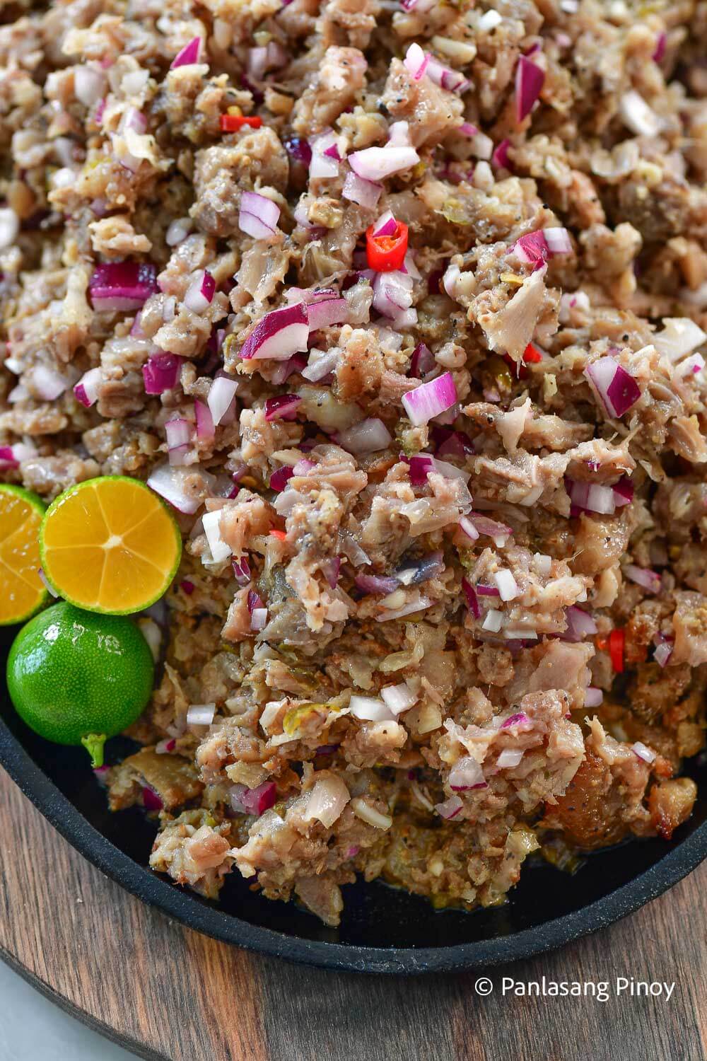 Pork sisig with calamansi