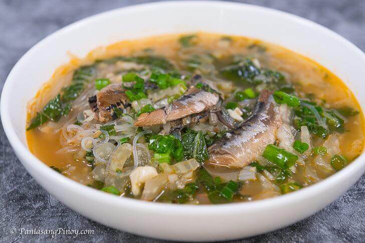 Sardines with Sotanghon and Pechay