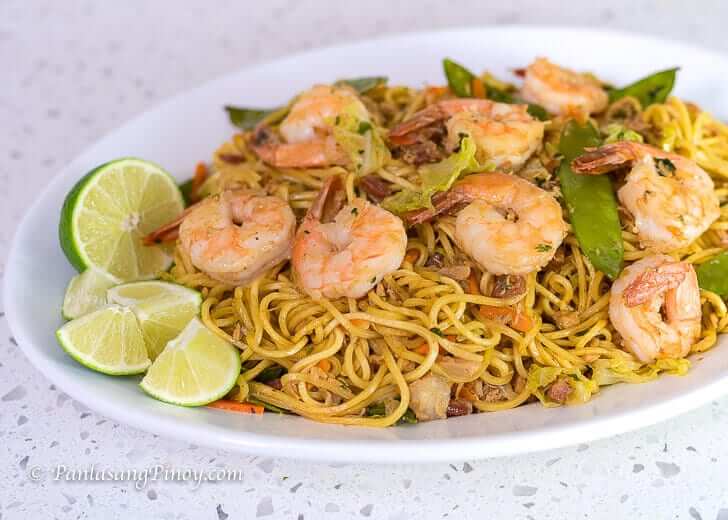 Shrimp and Chicken Pancit Canton Pinoy