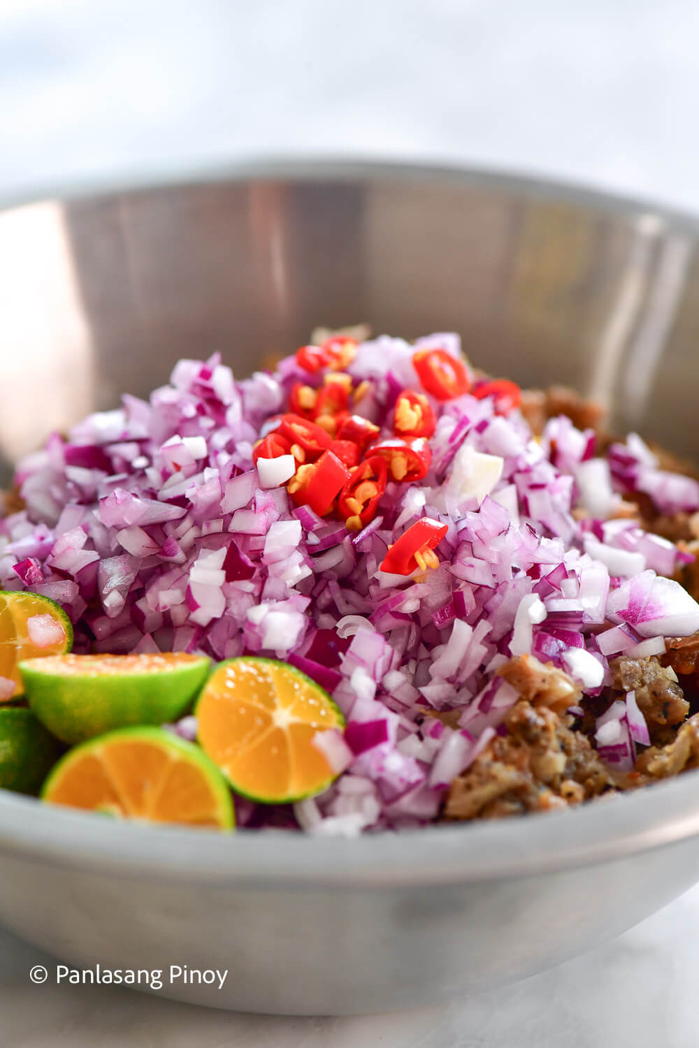 Sisig ingredients