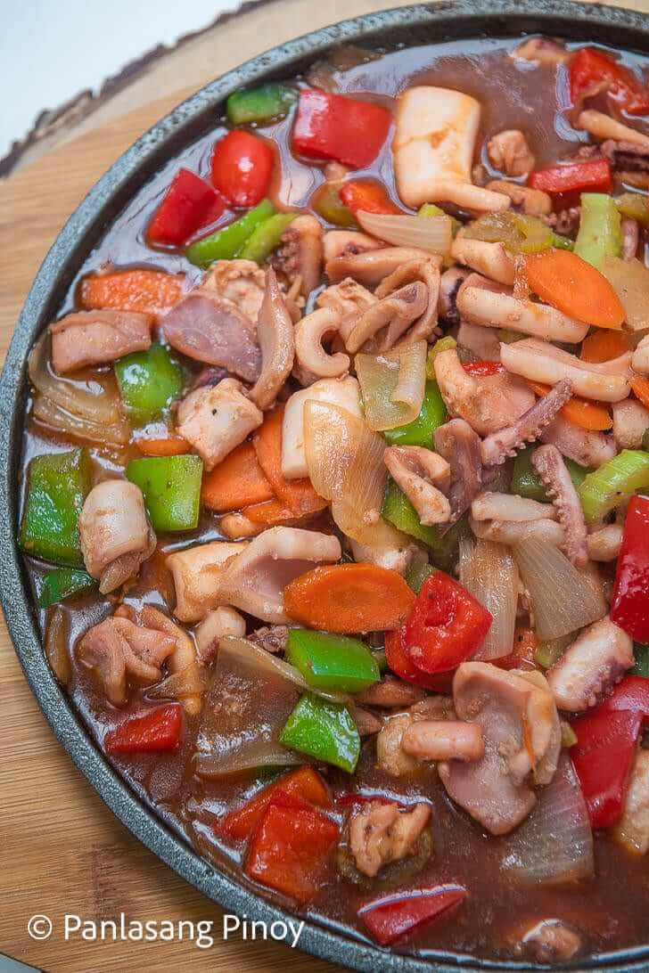 sizzling pusit recipe