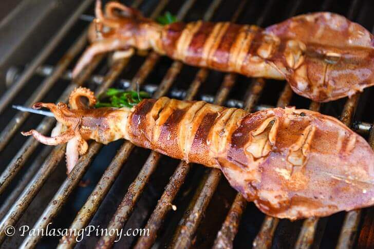 Skewered Inihaw na Pusit