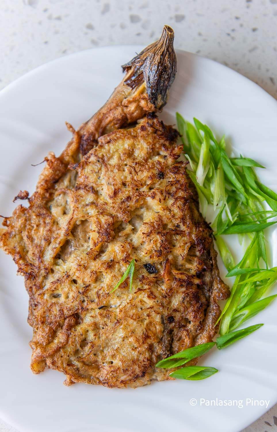 Tortang talong with crab