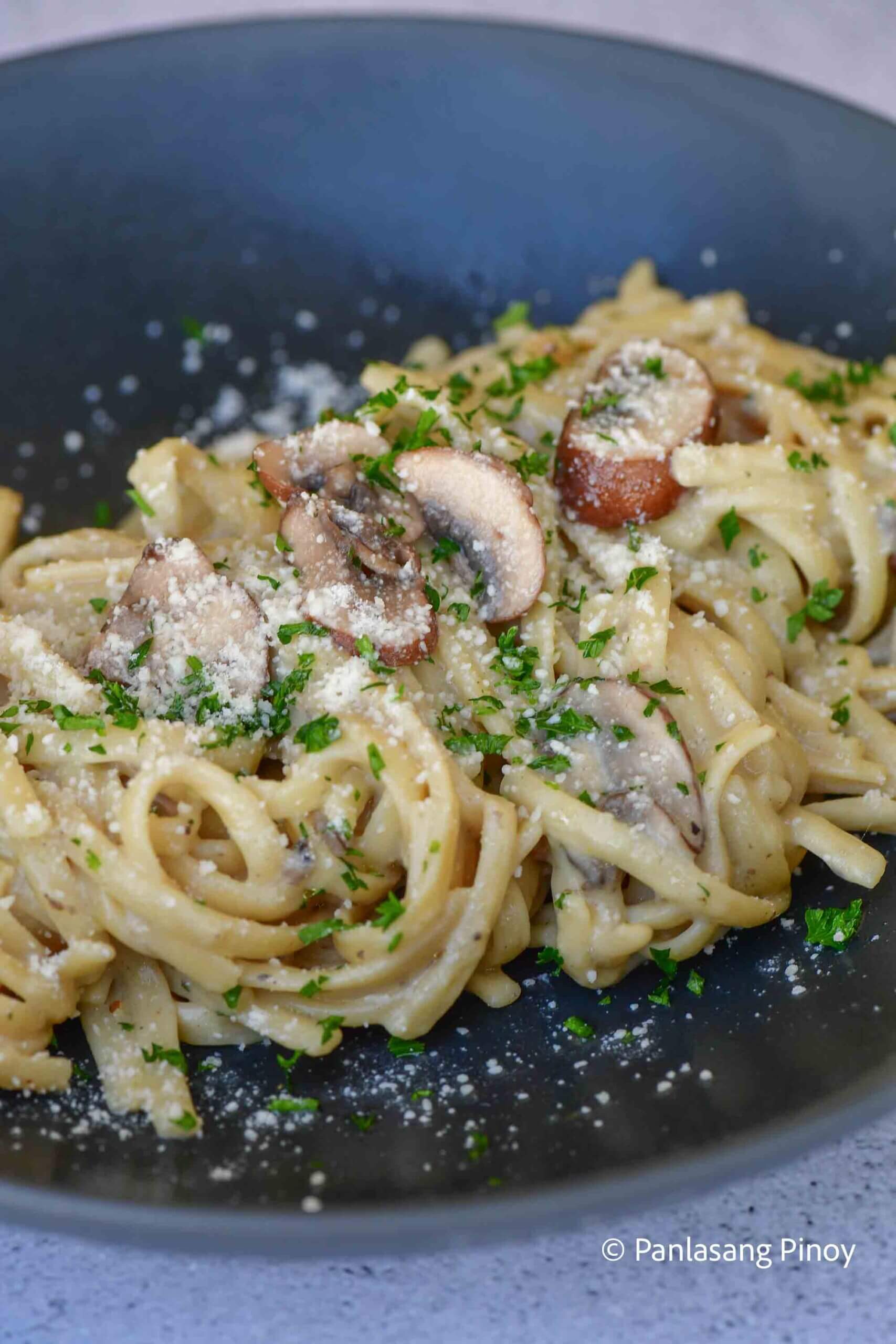 truffle mushroom with fettucine