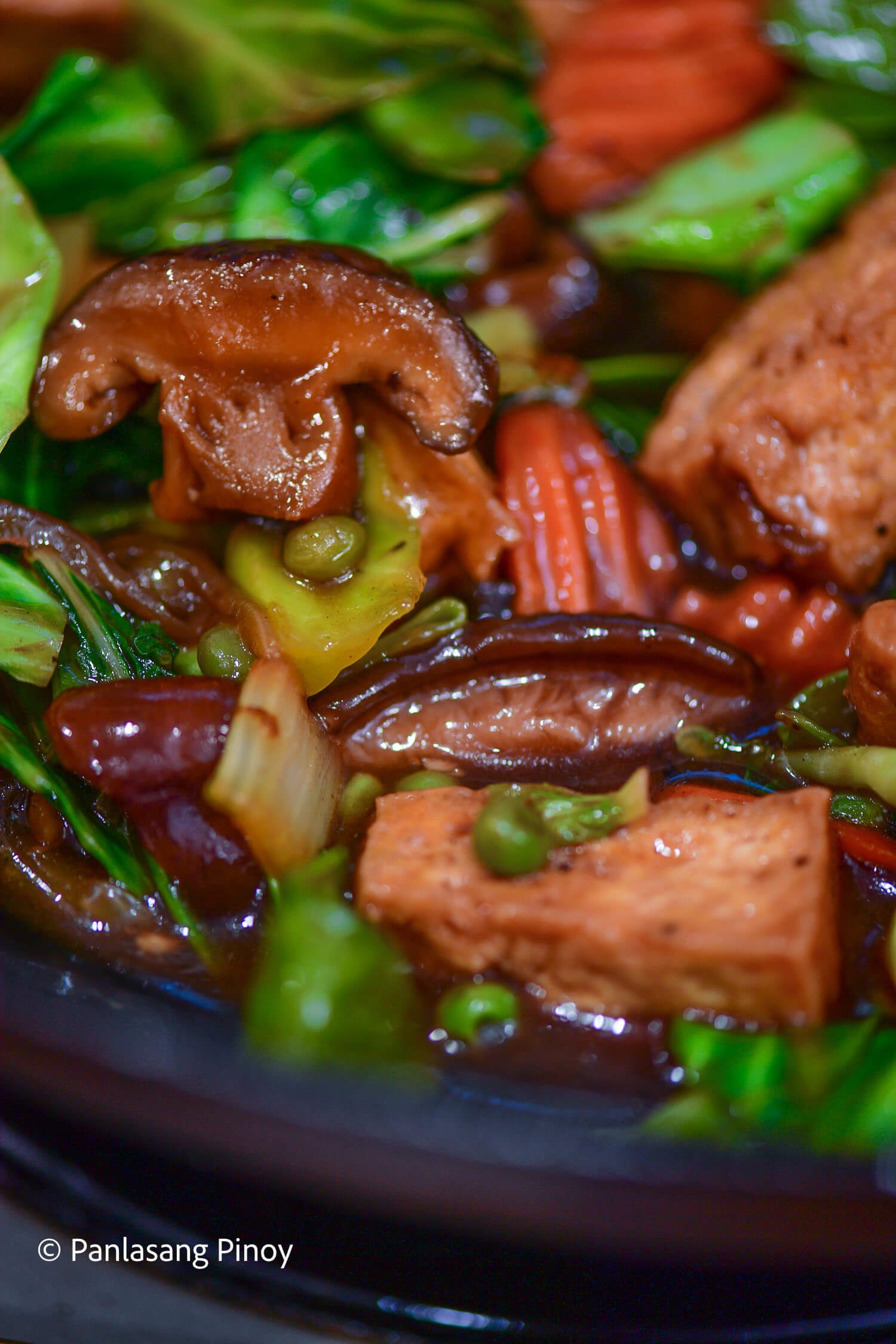 vegetables with tofu and mushroom