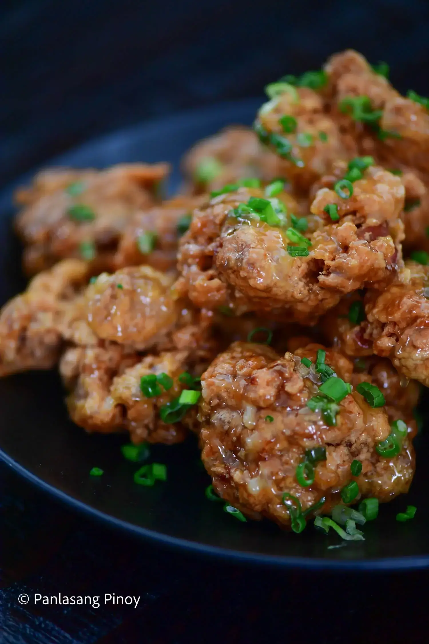 fried chicken with mayo garlic glaze