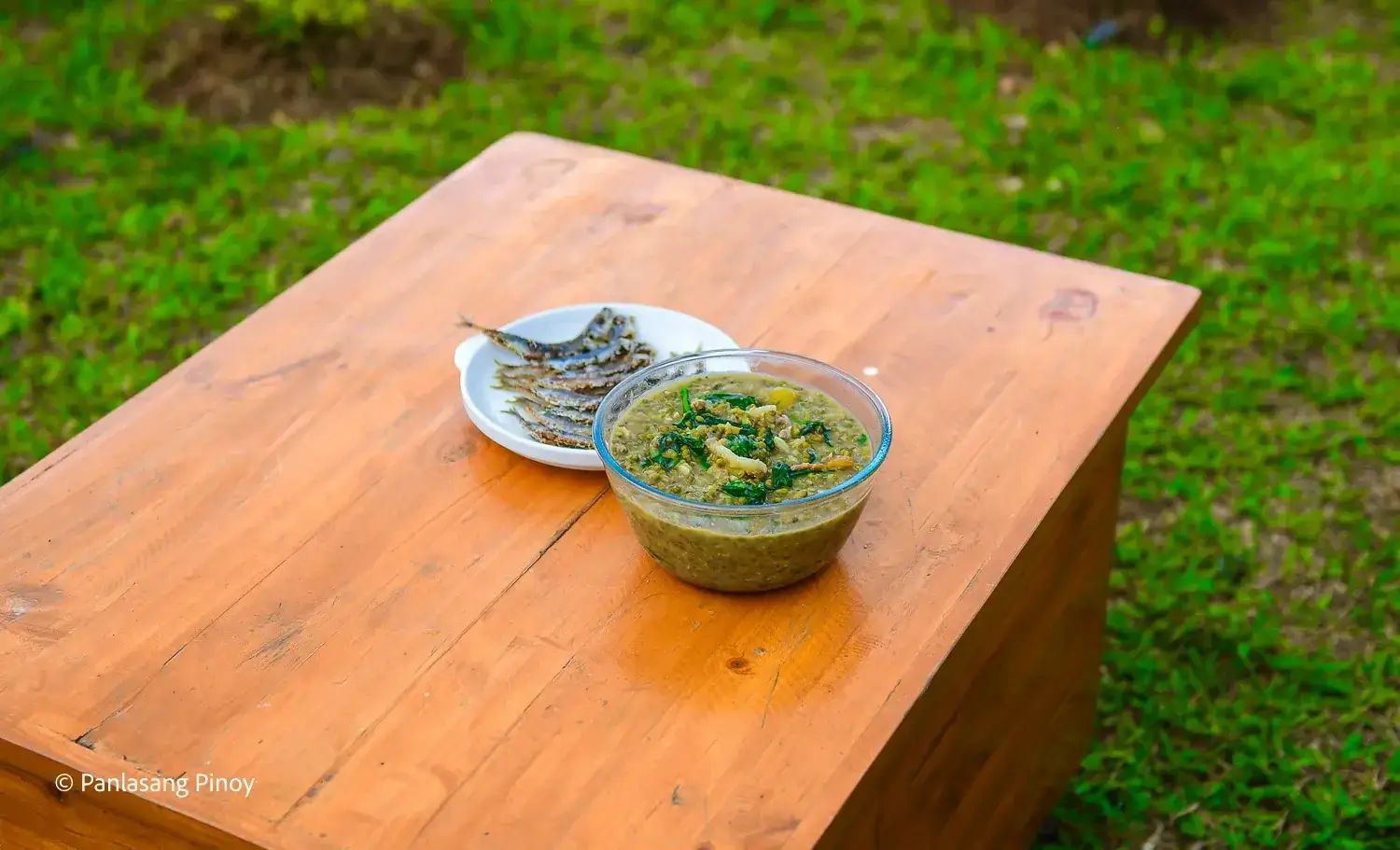 monggo with fried galunggong