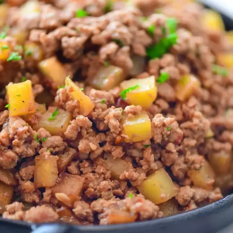 pork giniling with oyster sauce and potato